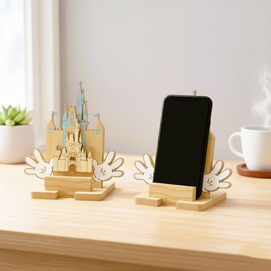 Disney Phone Holder - Mickey Hands Minimalist Castle Stand