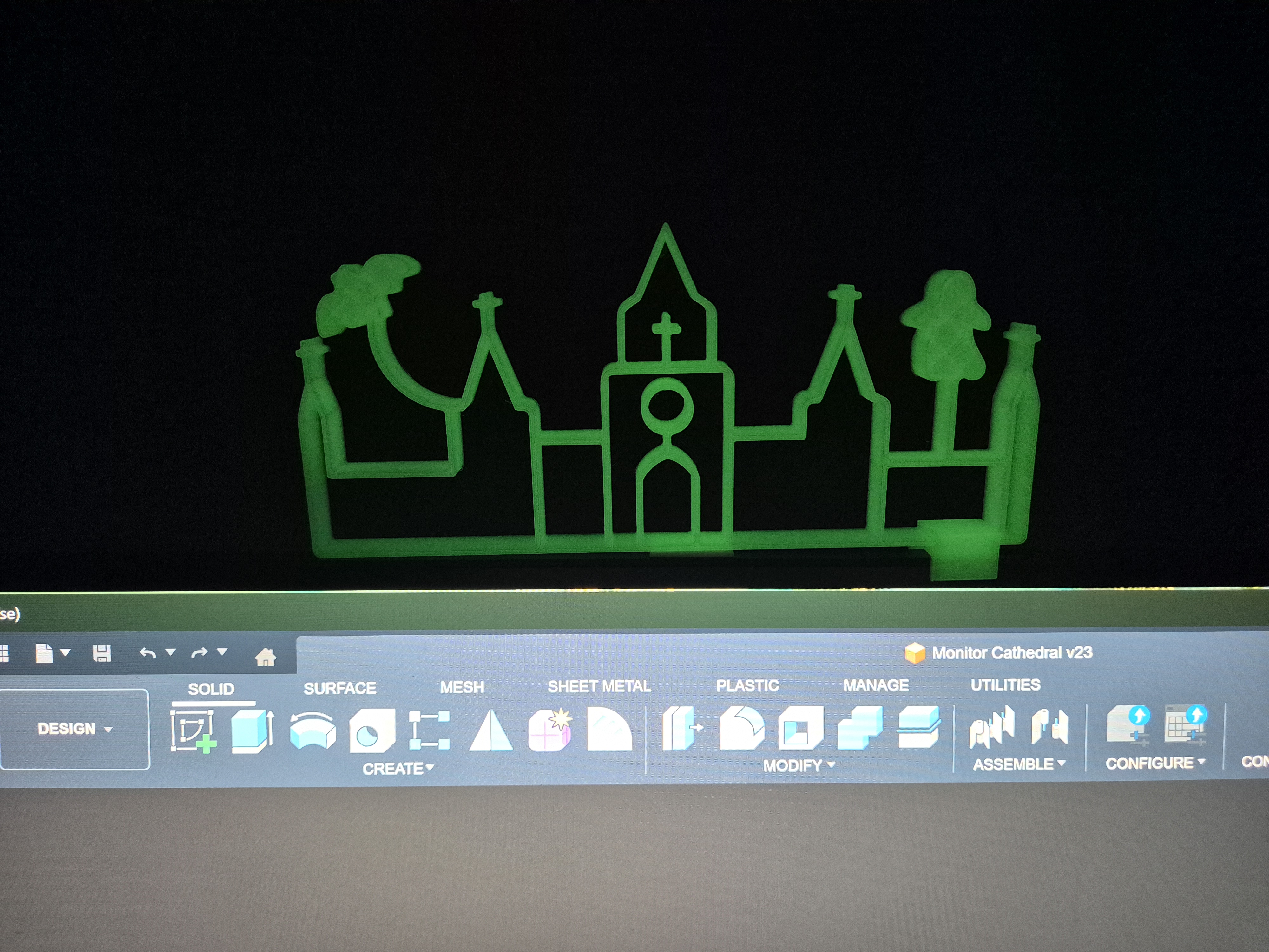 Halloween Cathedral Monitor topper