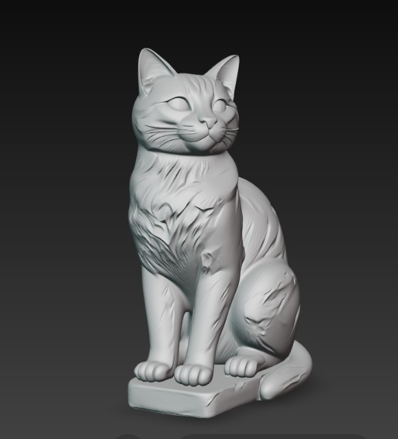 Miniatura 2 do modelo 3D cat statue