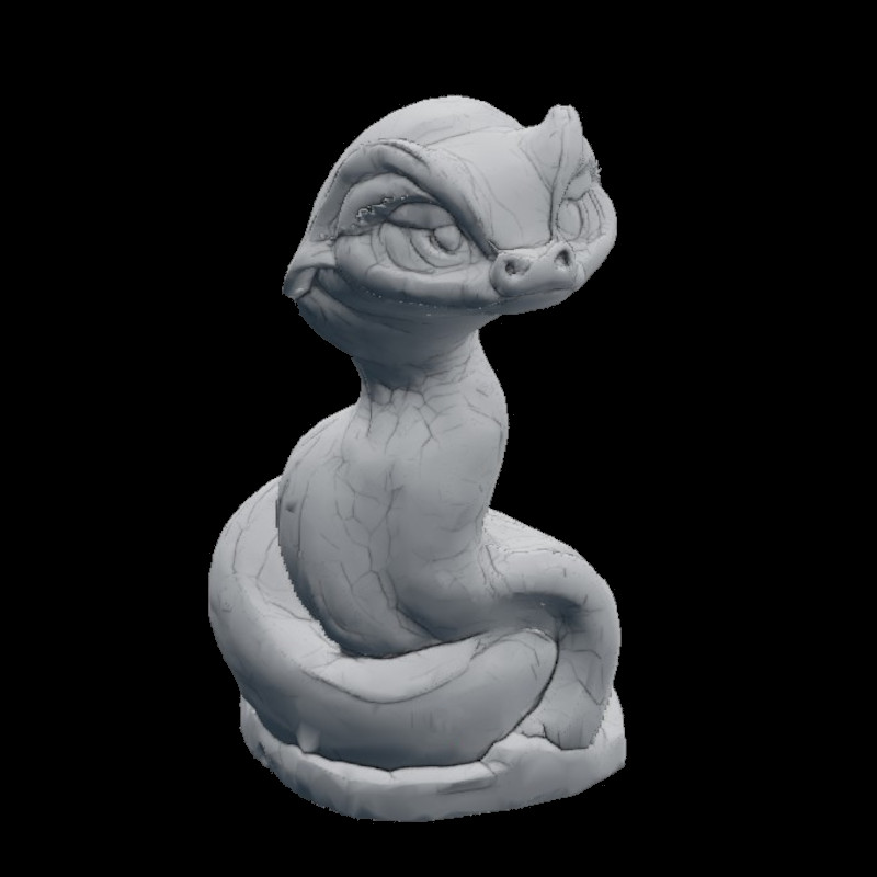 DND ttrpg NPC Sammy The Snake FDM nosupport Easyprint Fastprint
