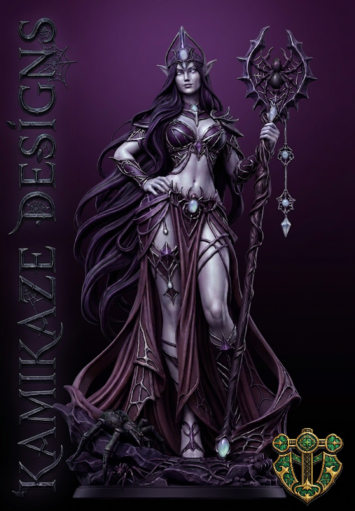 Drow Spider Priestess Statue