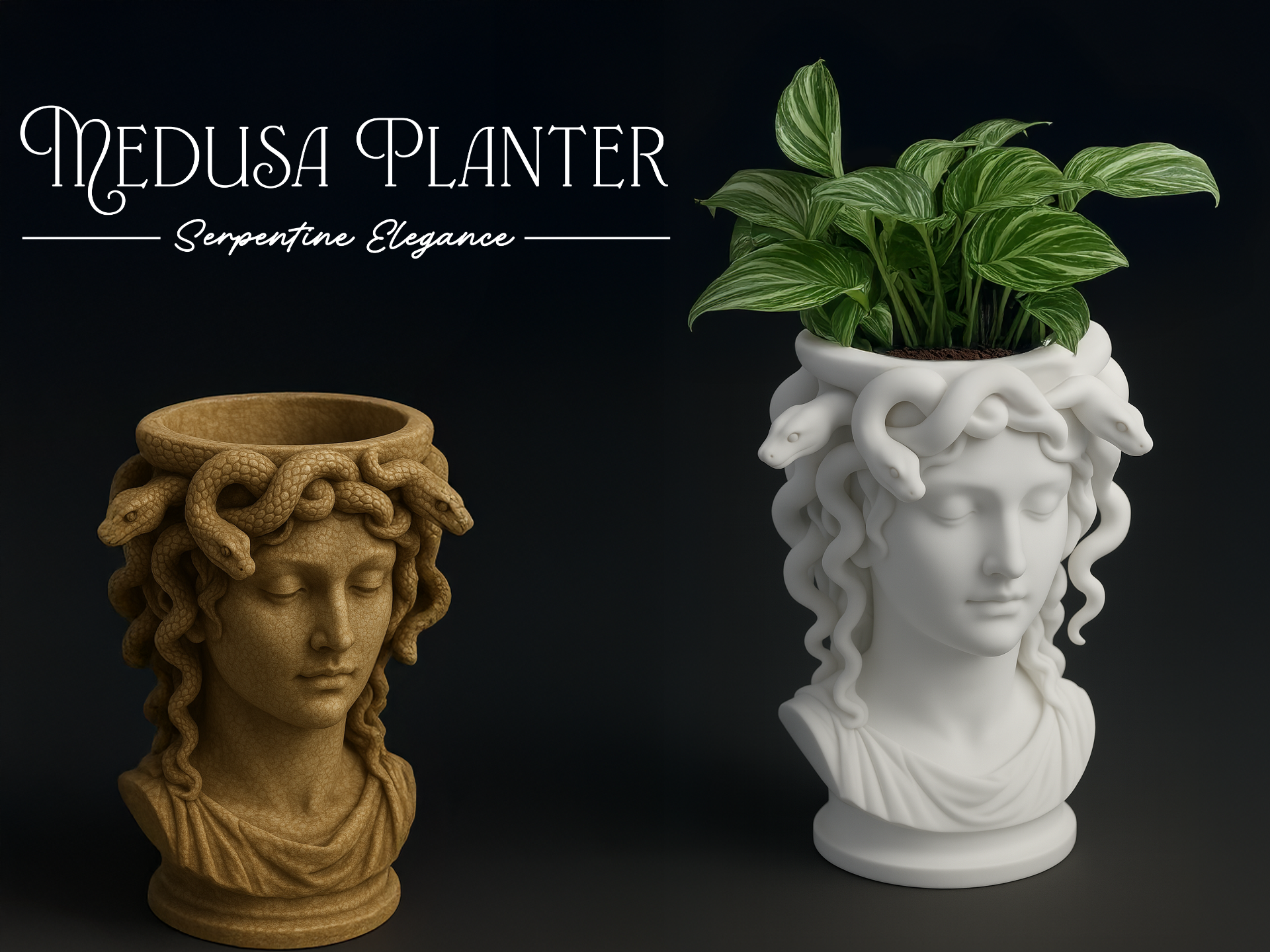 Medusa Planter – Serpentine Elegance