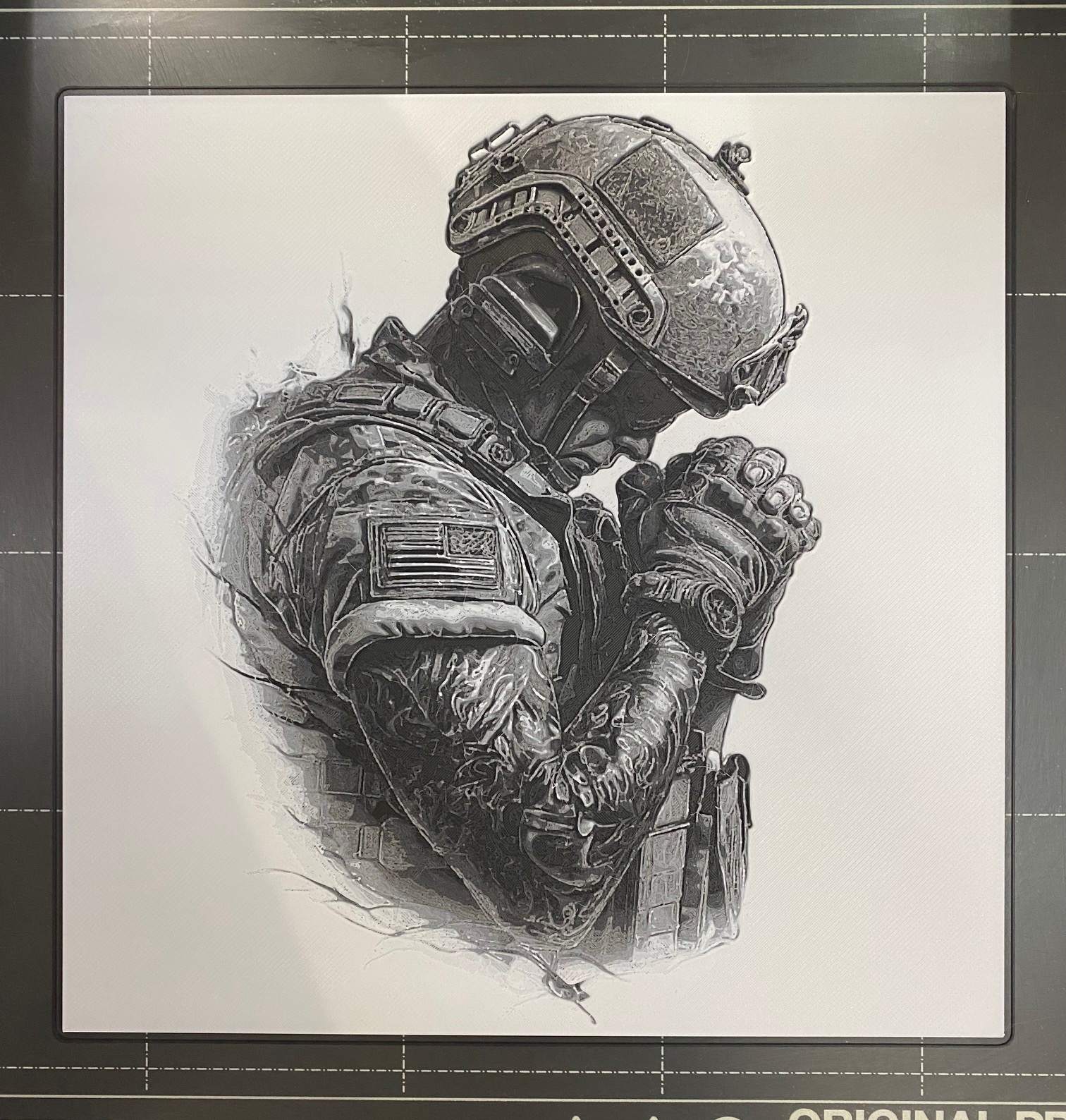 A Soldier's Prayer - Hueforge Portrait