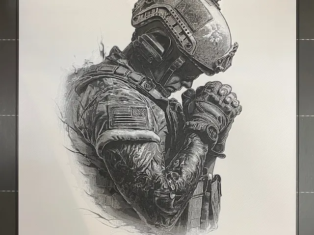 A Soldier's Prayer - Hueforge Portrait