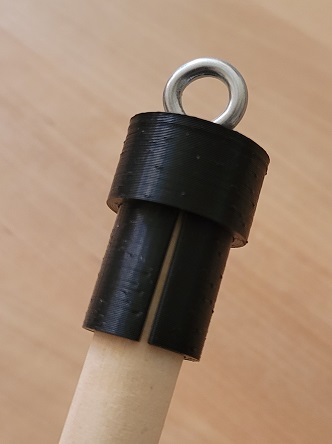 Eyehook jig for 7/16ths dowel