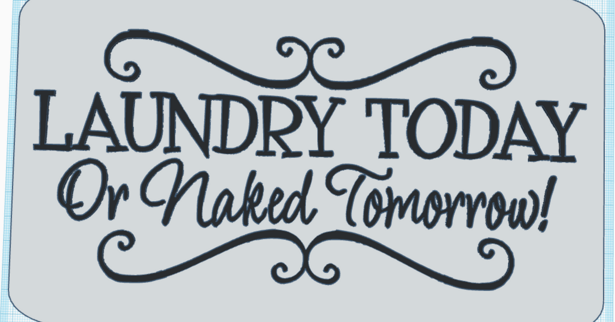 Laundry Sign by XrayJoe Download free STL model