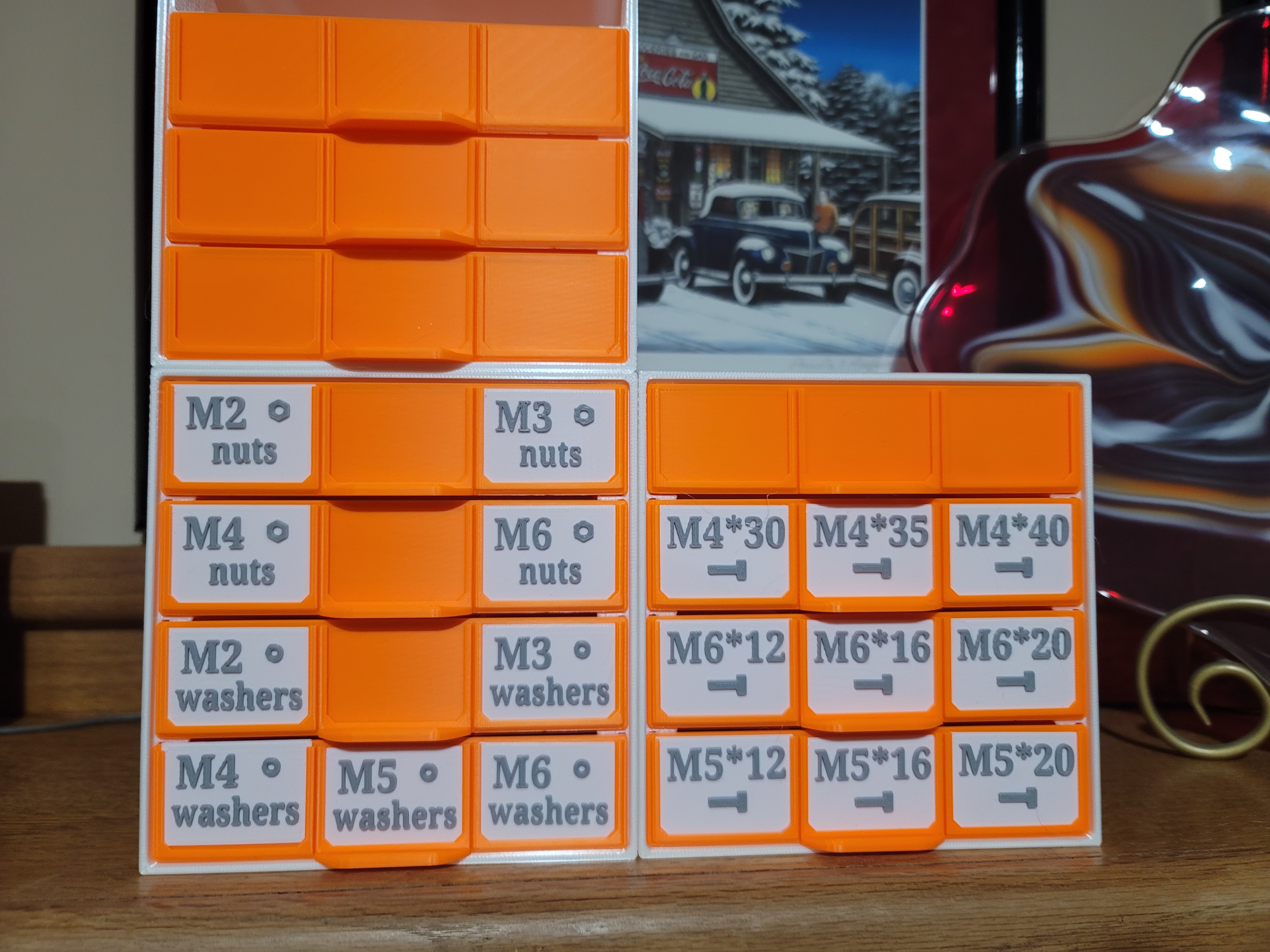 Various Size Stackable Storage Box - Labels 3D model thumbnail