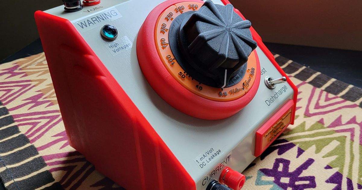 Capacitor DC Leakage Tester Enclosure by GerryPB Download free STL