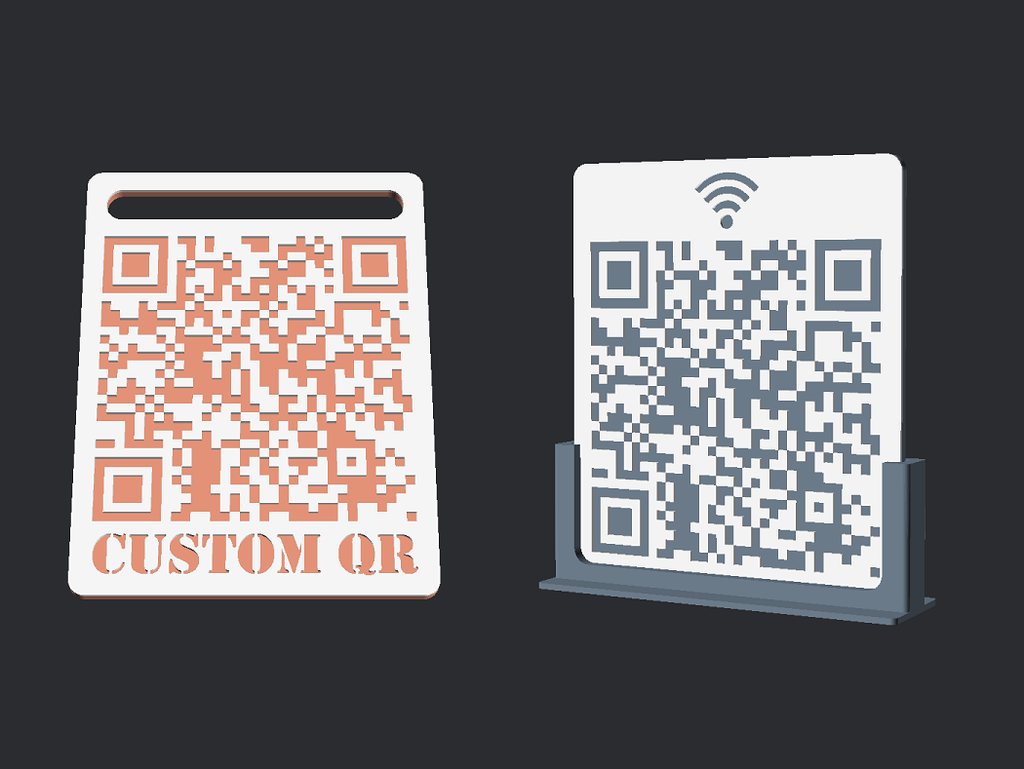 Customizable QR Code Keyring or Tag