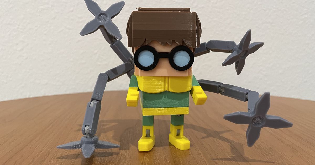Articulated Dr. Octopus Toy by Entopop Download free STL model