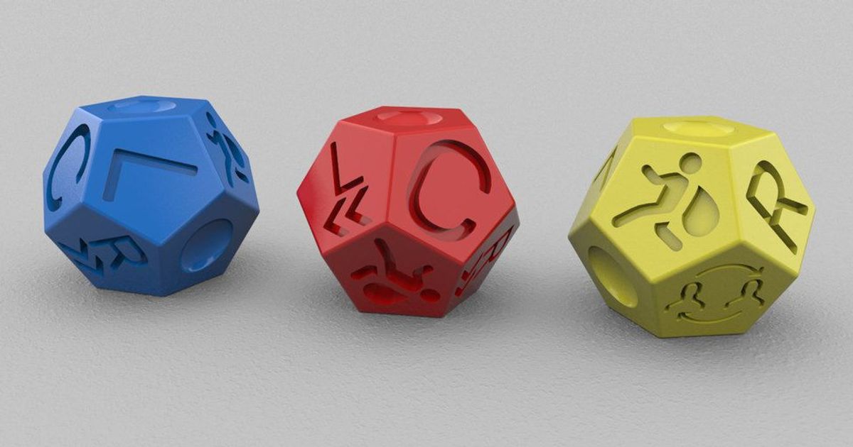 Left Center Right Crazy Dice Game by BenKenobi Download free STL