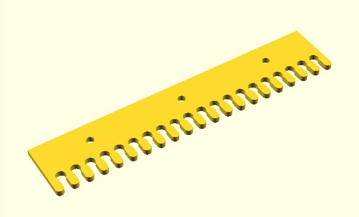 Miniatura 2 do modelo 3D Parametric Cable Holder