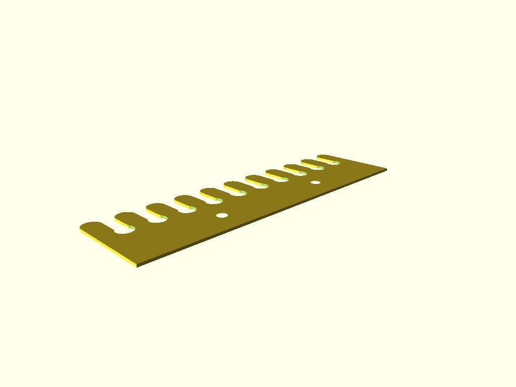 Miniatura 3 do modelo 3D Parametric Cable Holder