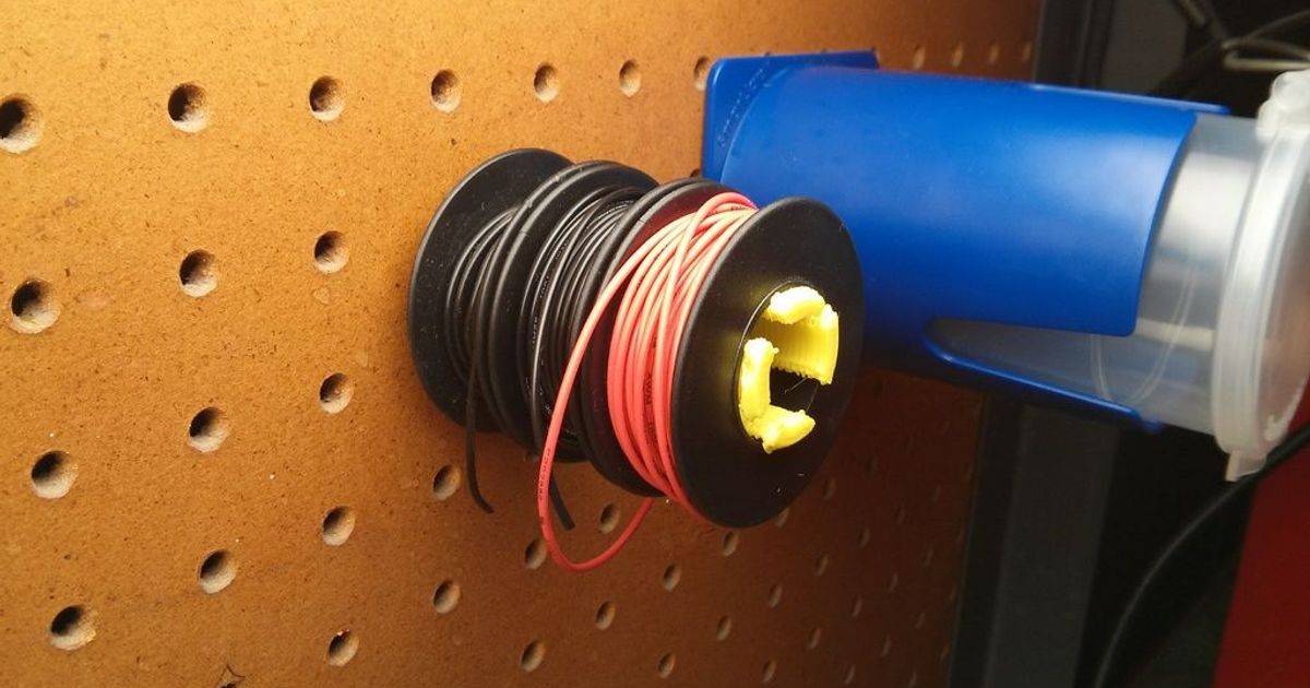 Pegboard Wire Spool Holder by unlimitedbacon Download free STL model