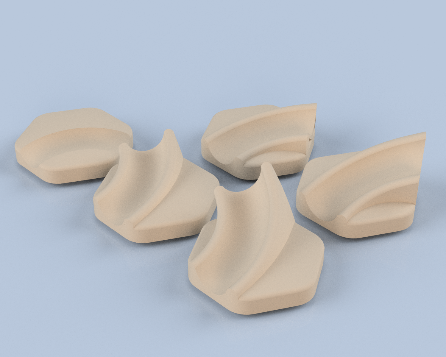 GraviTrax Junior Track Stones – Curve 120° (Flat, Slope 10 - 20 mm) 3D model