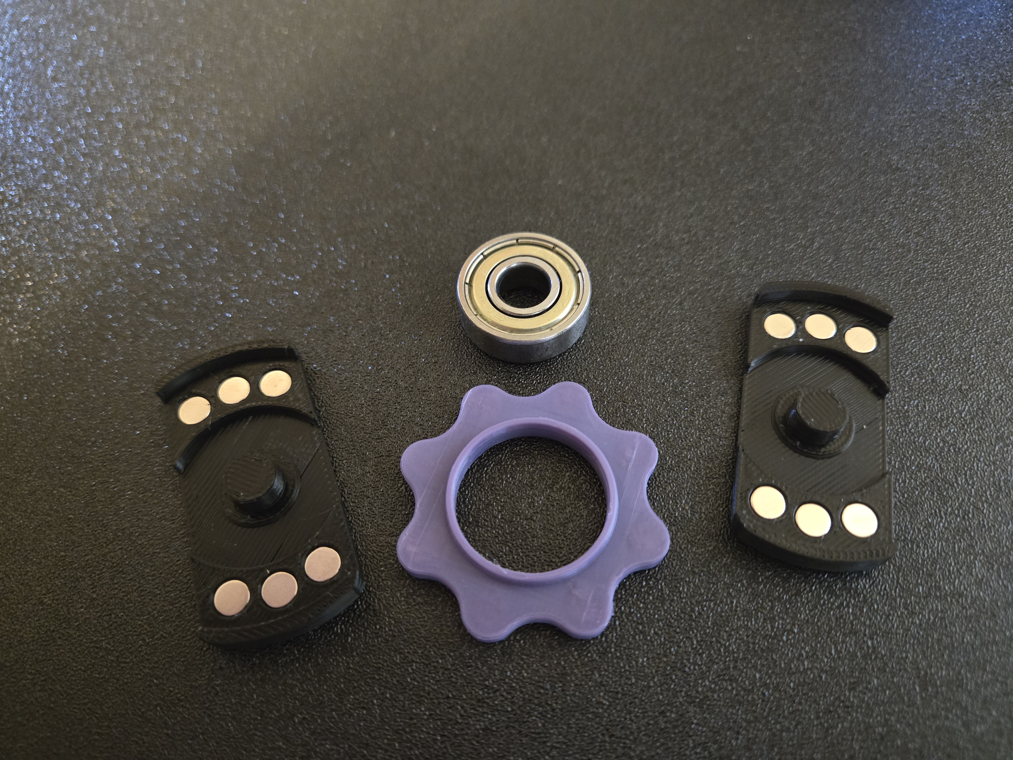 Compact Magnetic Fidget 608 bearing & 5x2mm magnets - adjustable strength