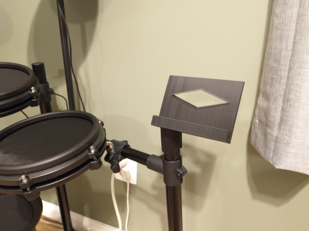 Press-fit music stand for Alesis Nitro Mesh drumkit
