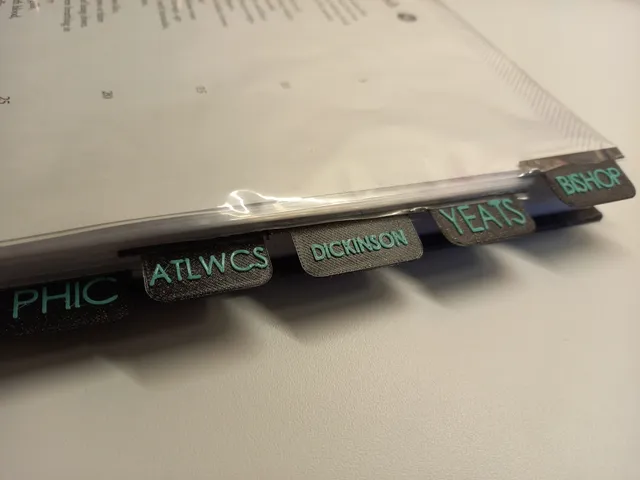 Ring Binder Divider Tags