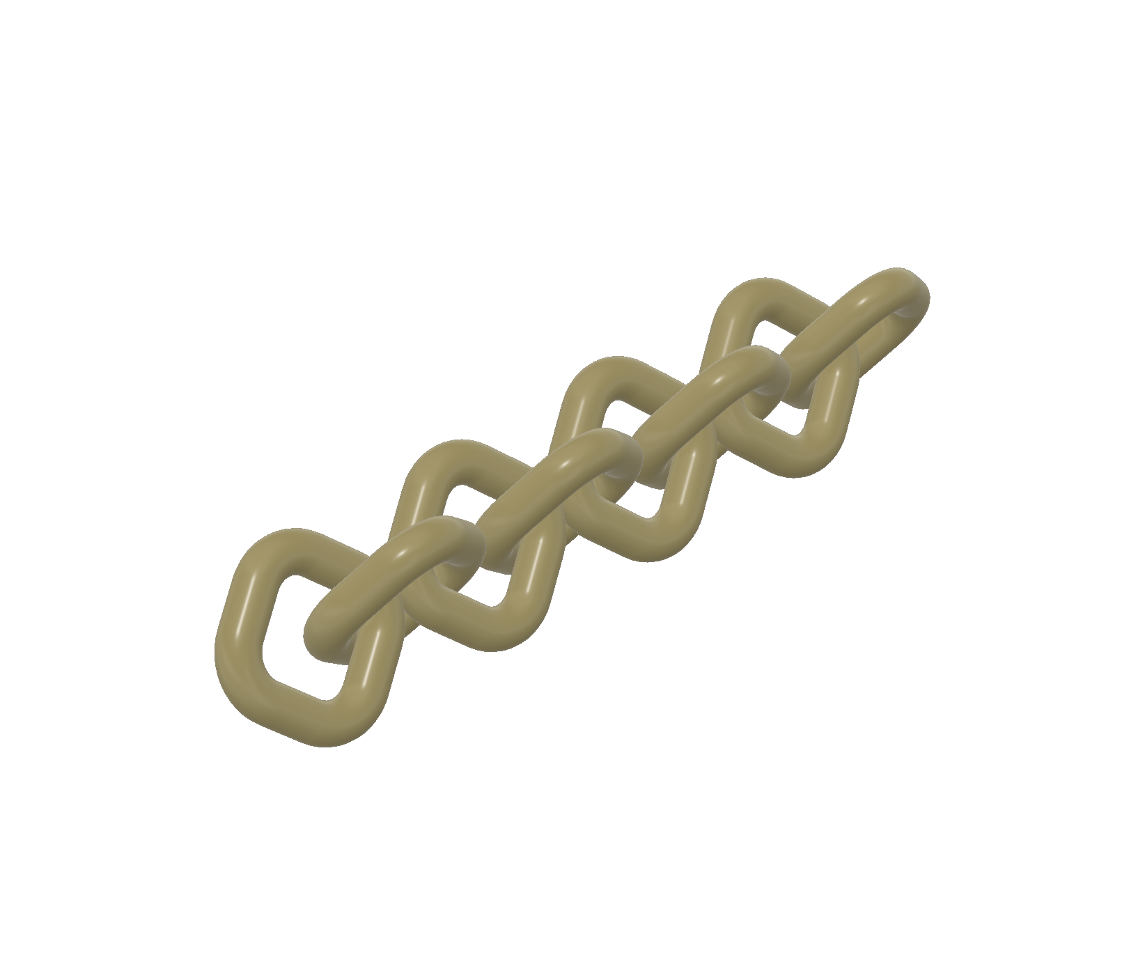 Simple squarish link chain