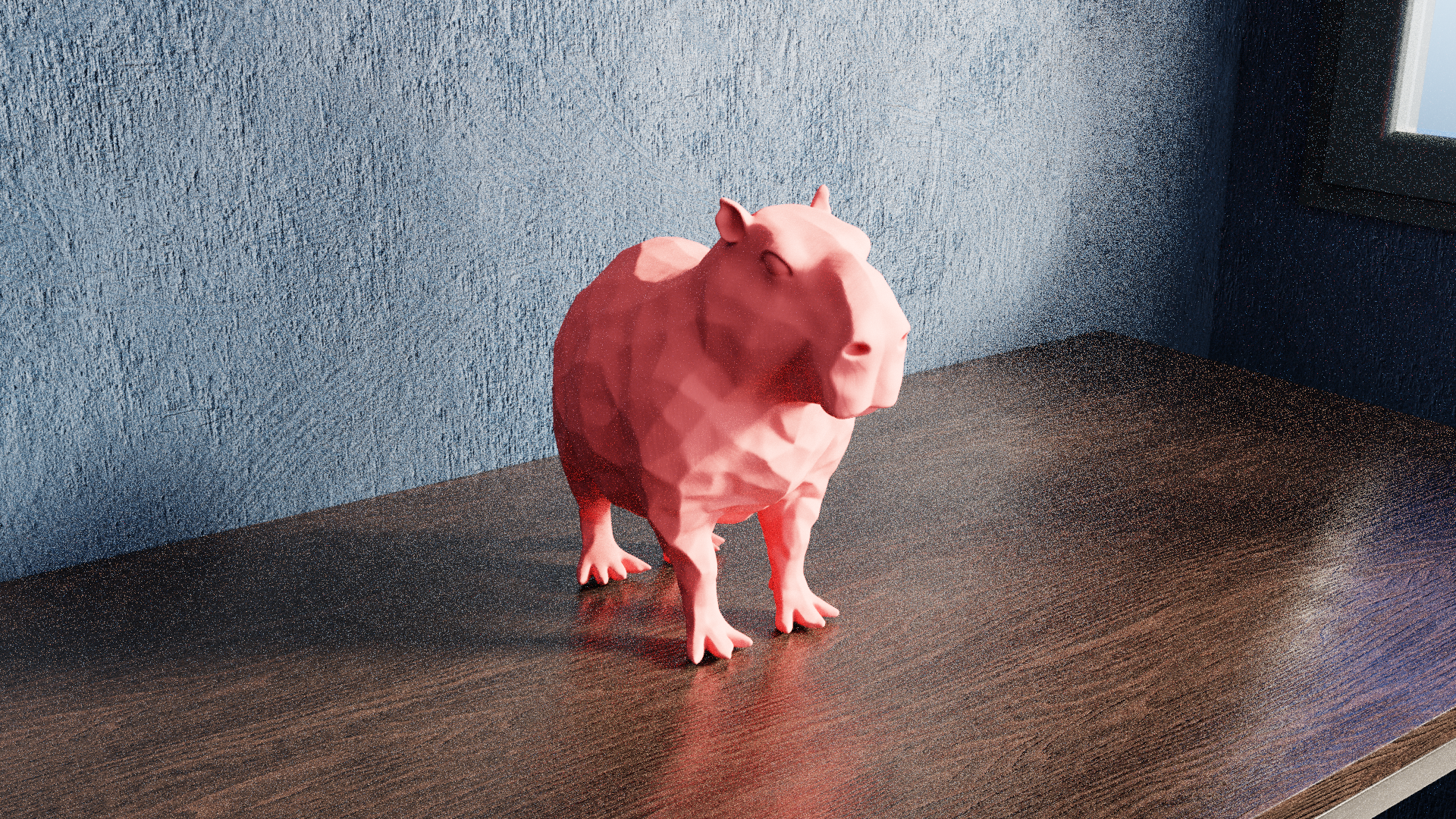 Miniatura 2 do modelo 3D Low Poly Capibara