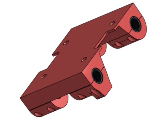 Hotbed carriage for linear rod upgrade for Voxelab Aquila Y-Axis