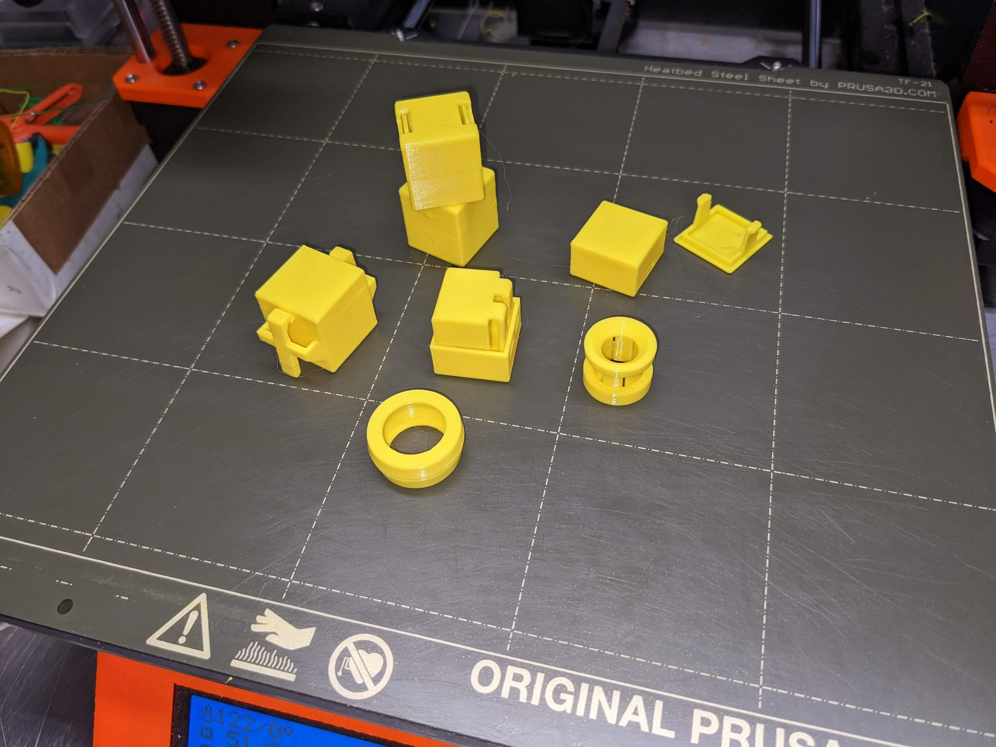 Snap-Fit Joint Test Prints - Eight Versions