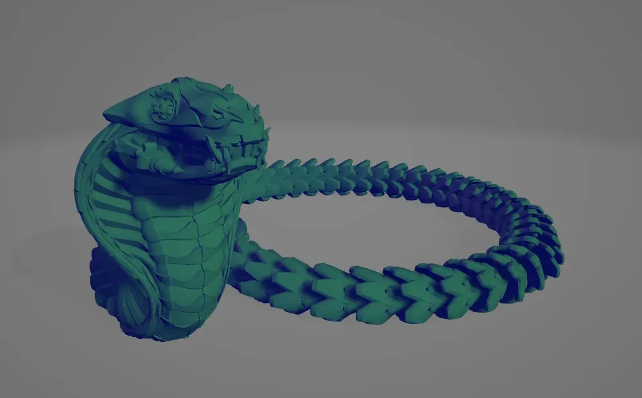 STL file Snake Crown - Paint Brush Cup 🐍・3D printing template to