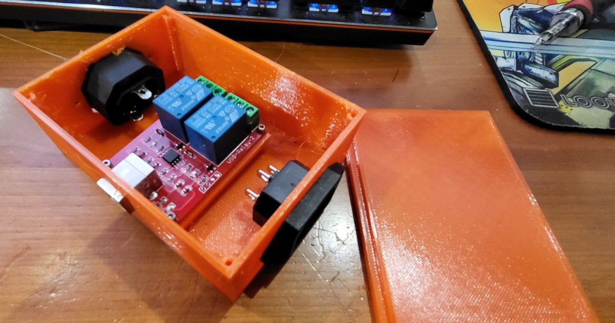 USB 2 Relay box by ScruffyOrc Download free STL model