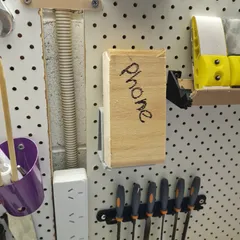 Wall/Pegboard phone or tablet stand