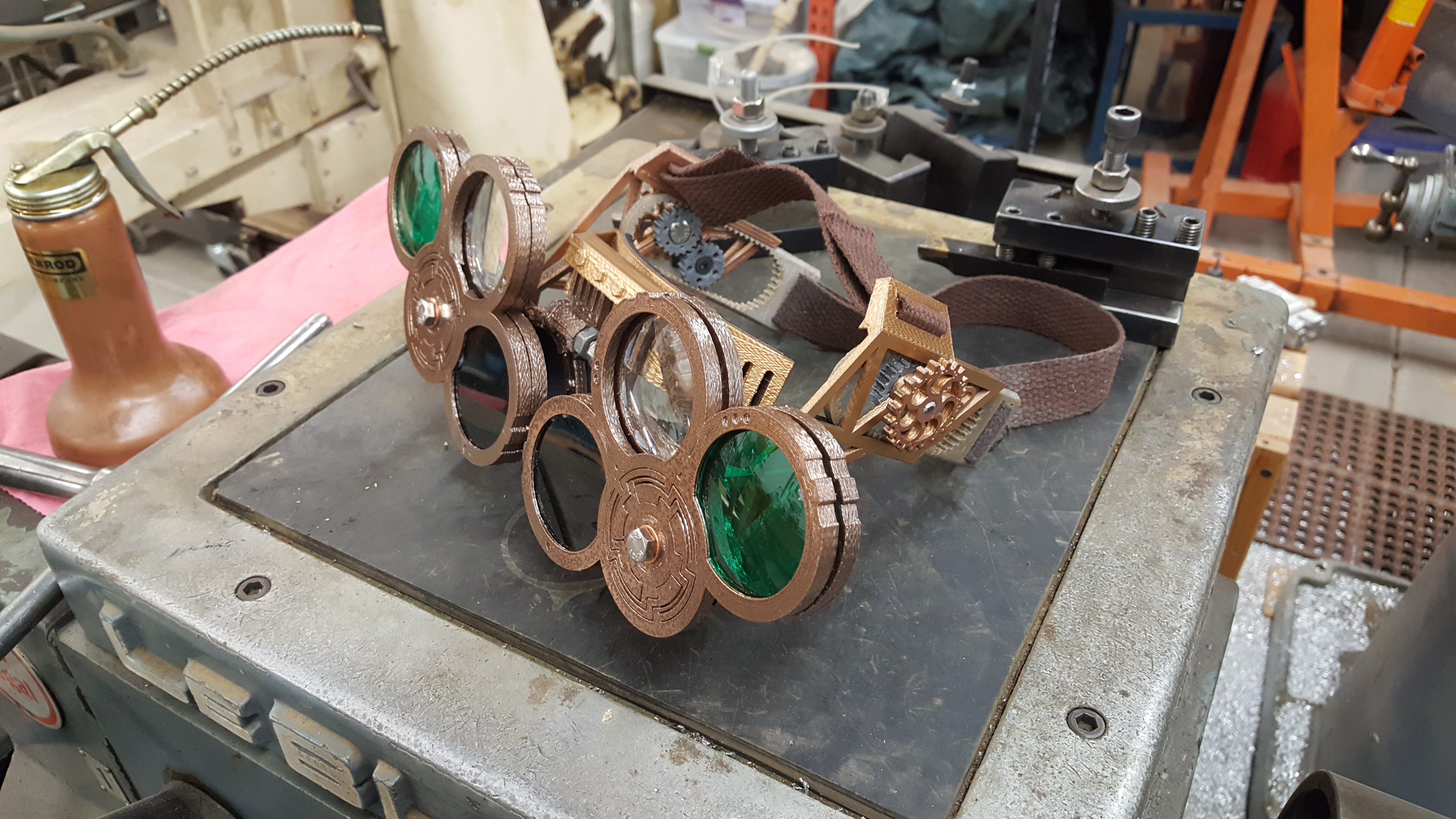 Steampunk style shop goggles