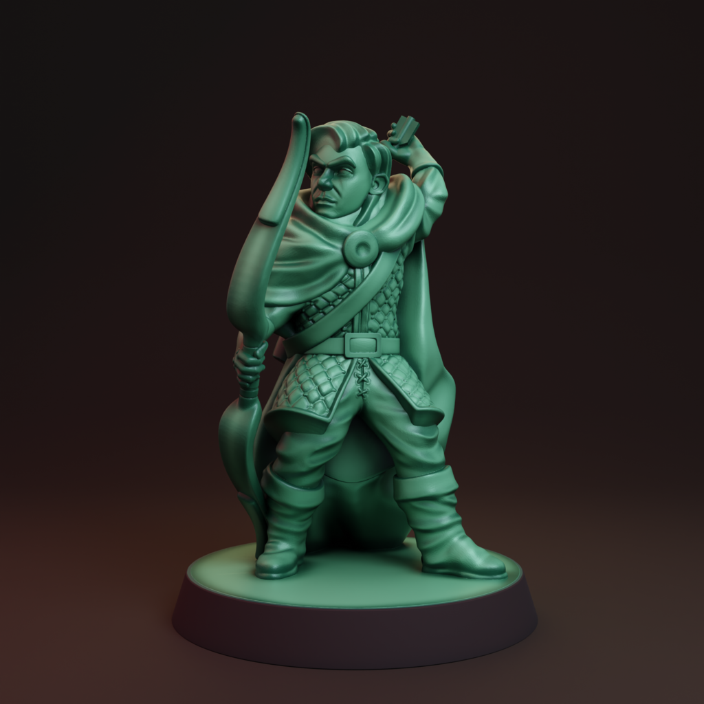 Human ranger FDM supportless — miniatura 3