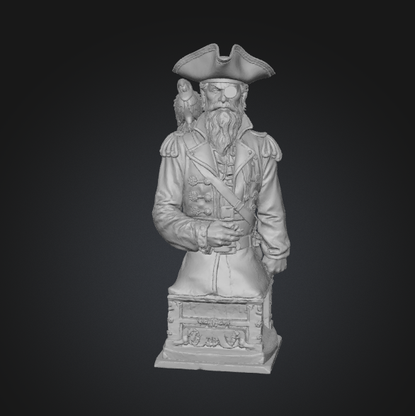 Rugged Pirate Captain Bust 3D Model