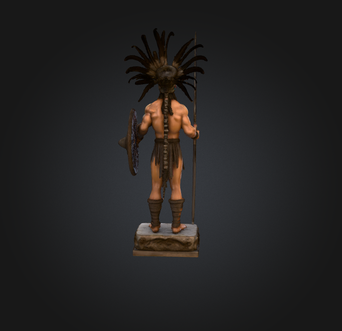 Aztec Warrior Statue