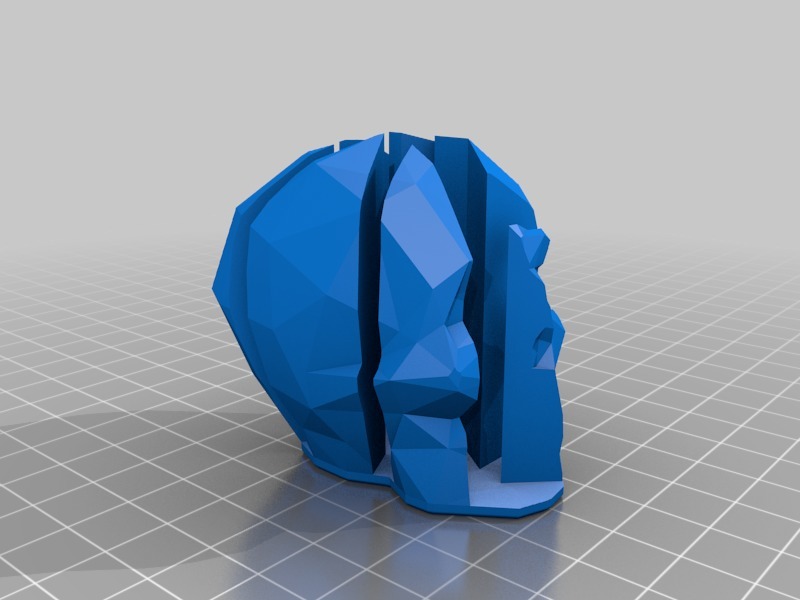 Interlocking Low Poly Skulls by Atom's Lab | Download free STL model ...