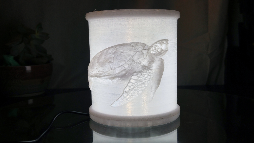 Turtle Lithophane Lamp