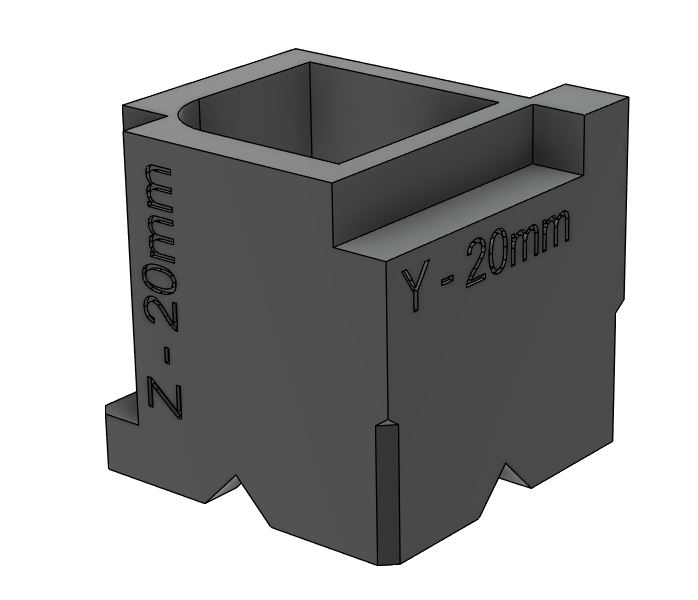 Better 3 axis calibration cube