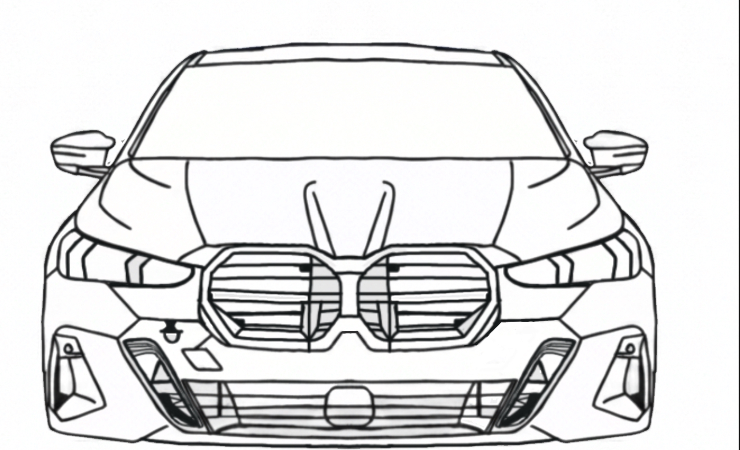 Bmw i5 m60 blueprint 3D models
