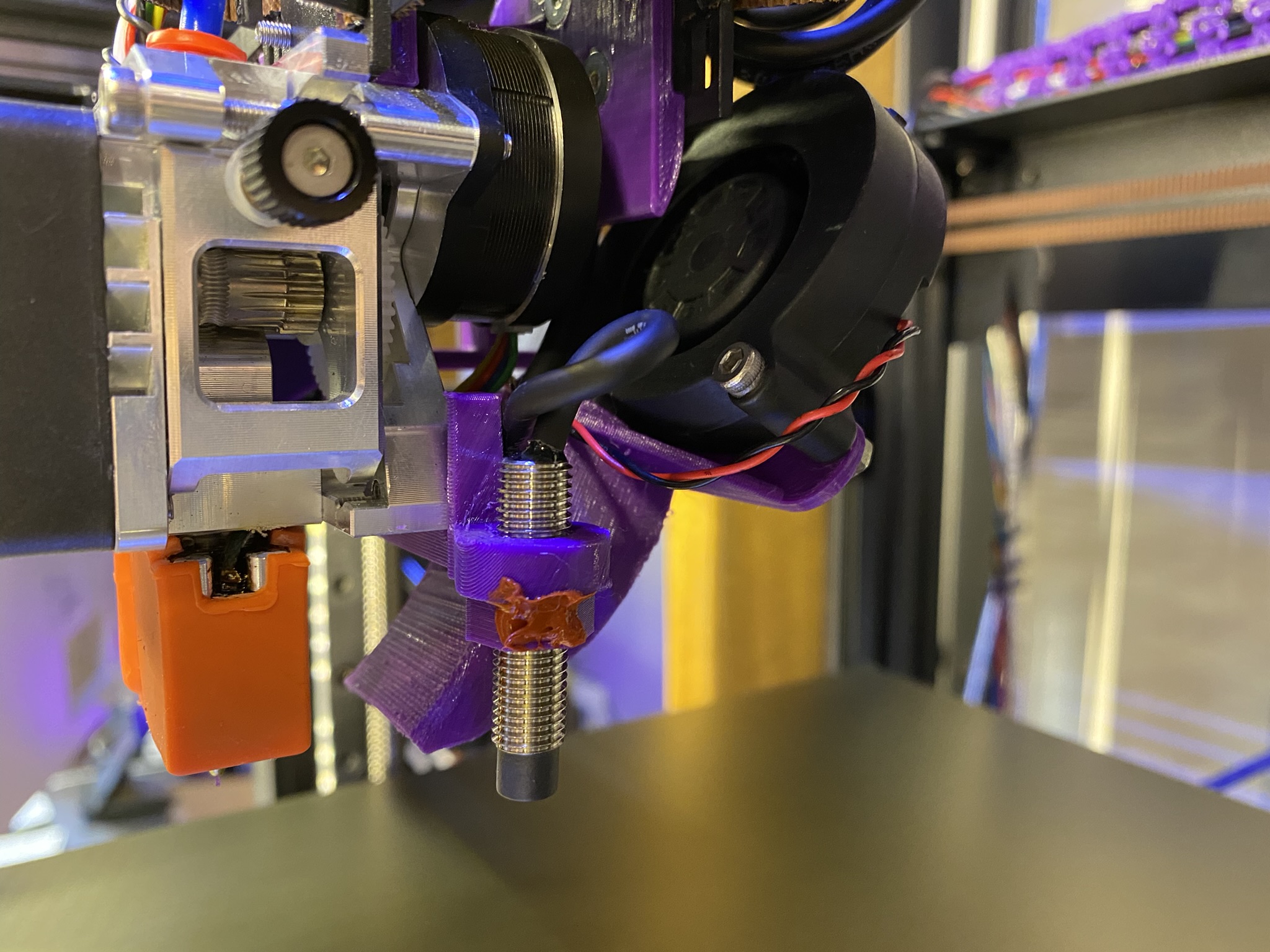 NFSunrise fan mount for Volcano extruder, 3DTouch, inductive probe