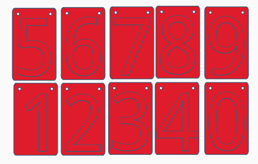 Digits for scoreboards