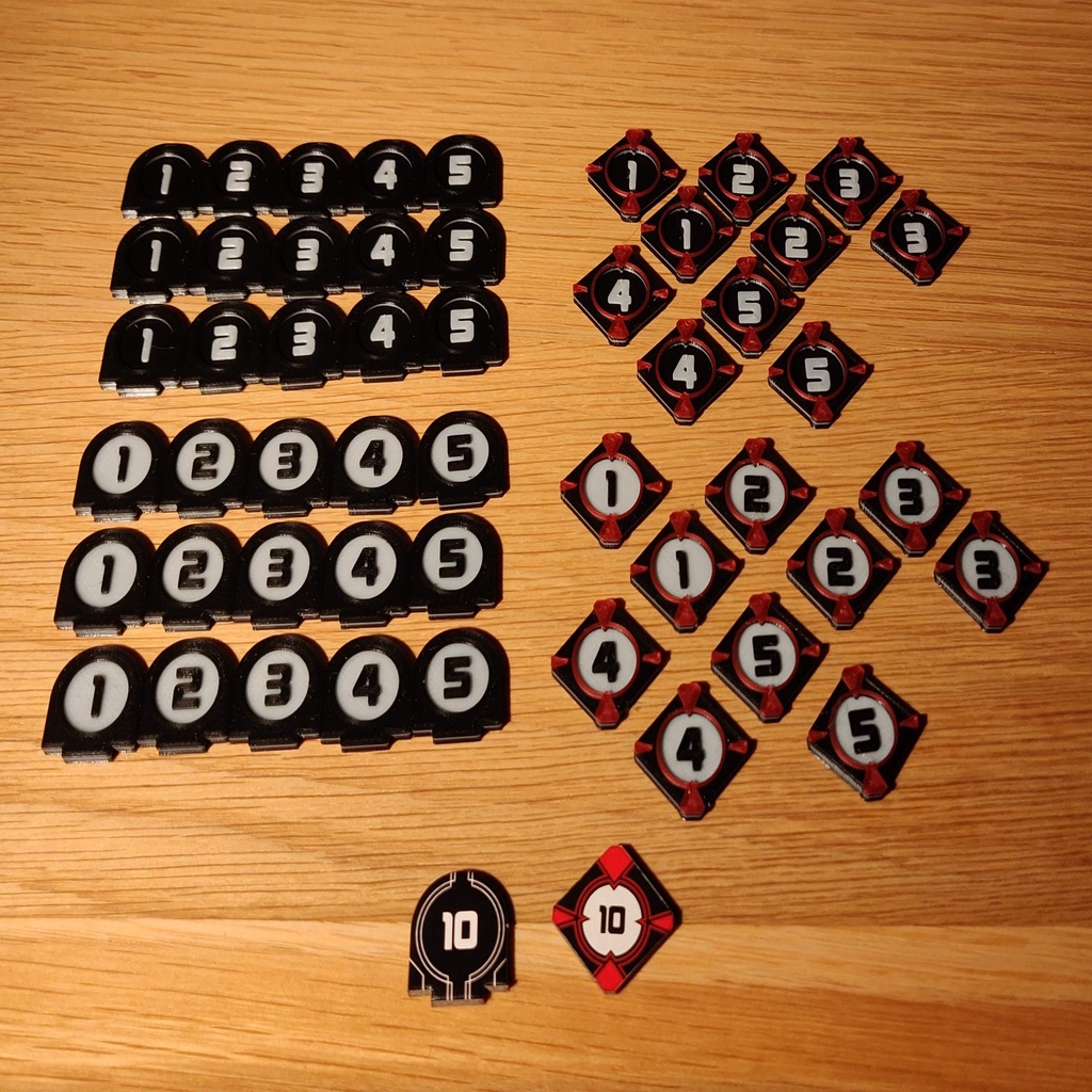 X-Wing Miniatures - Ship Numbers and Target Lock Tokens