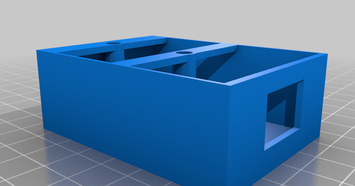 Switch mounting box for 13x19mm DPDT switch by ppeterka | Download free ...