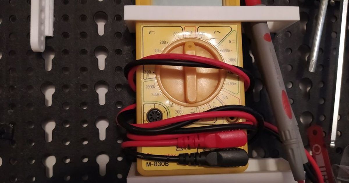 Lidl Powerfix pegboard multimeter holder by ppeterka Download free
