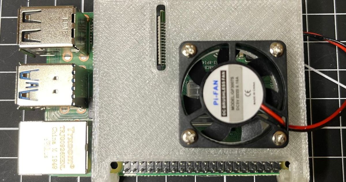 Raspberry Pi 30mm Clip on Fan Mount by J White | Download free STL ...