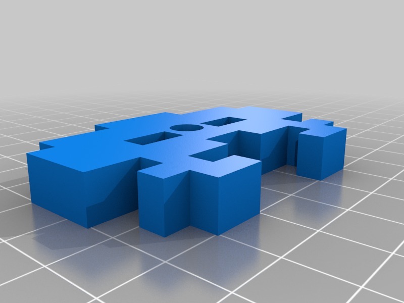 Miniatura 3 do modelo 3D Space Invaders Magnets
