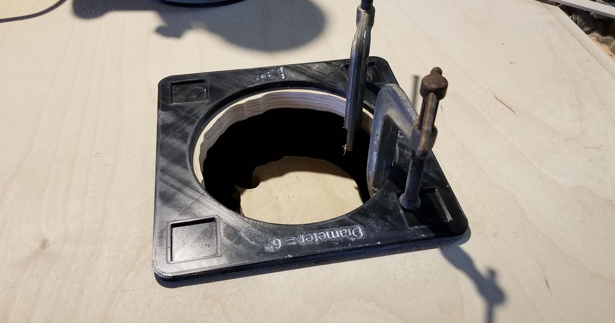 Router Hole Cutting Jig by RagingRoosevelt Download free STL model