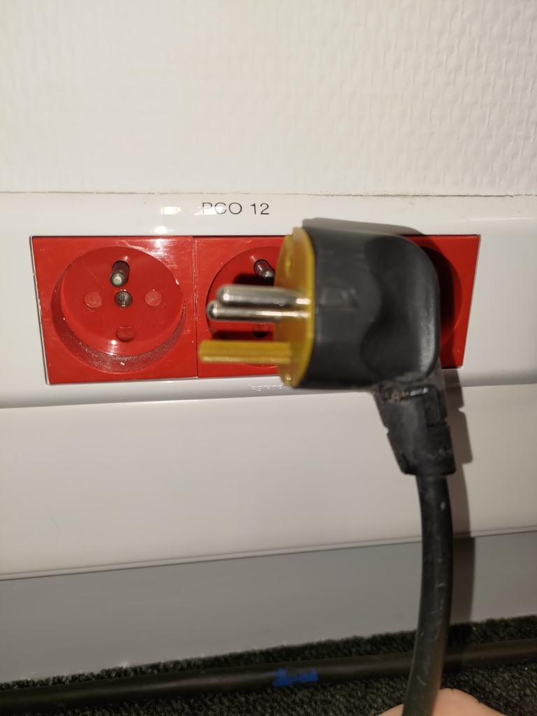 Tamperproof insert for red Legrand power socket