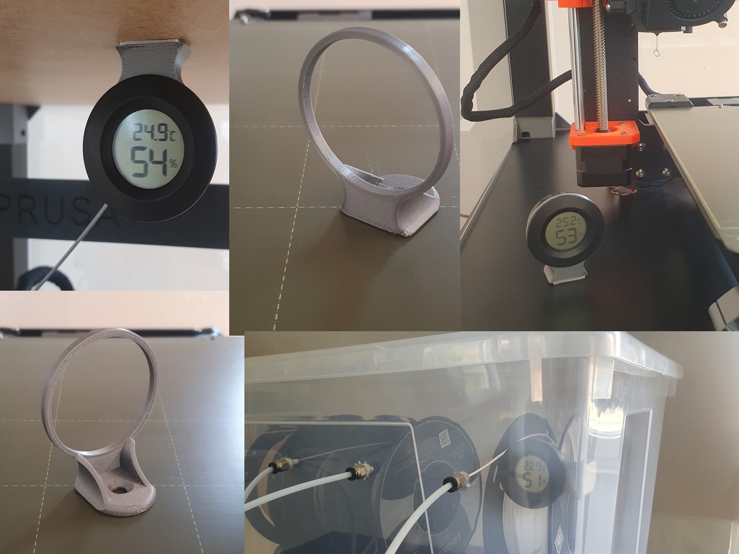 Thermometer Hygrometer Holder Minimalistic