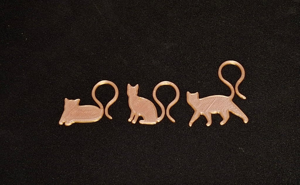 Wine glass clips - Cats!