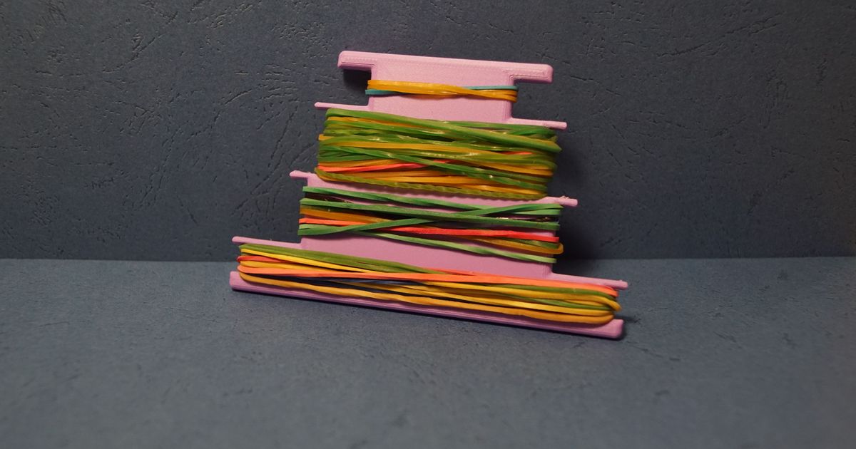 Rubber Band Holder by BlackFury Download free STL model