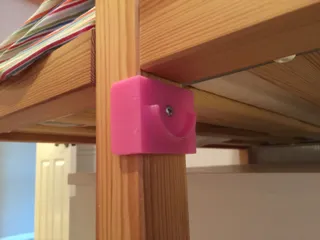 Shower curtain rod mount for Ikea KURA bed